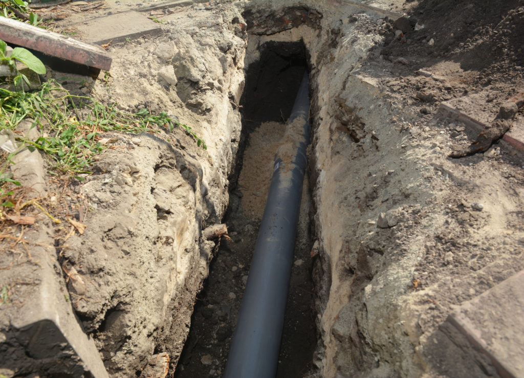 Traditional sewer line replacement